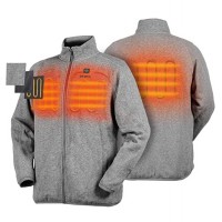 ORORO Men's Heated Fleece Jacket Full Zip with Bat...